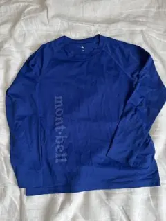 着用回数少な目　mont-bell 長袖Tシャツ 140cm ブルー