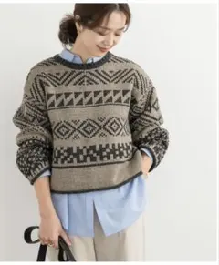 URBAN RESEARCH DOORS 幾何学模様ニット