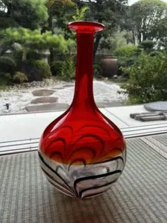 カメイガラス　花瓶　アンティーク