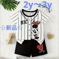 ディズニー ミッキー ベースボールスタイル 半袖 ショートパンツ セットアップ