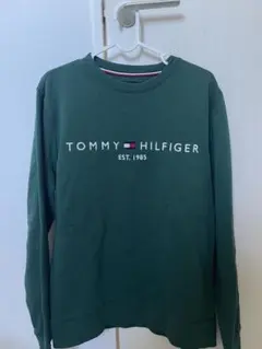 TOMMY HILFIGER グリーン スウェット　トレーナー M