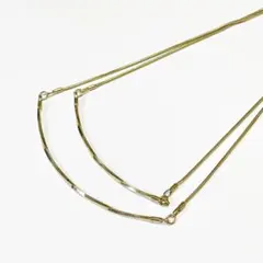 ナチュラルビューティーベーシック  2連ネックレス ゴールド