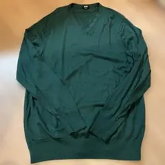UNIQLO XL ダークグリーン ニットセーター