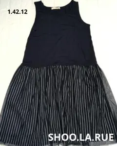 【SHOO.LA.RUE】Lサイズ　ネイビー　チュールワンピースのサムネイル