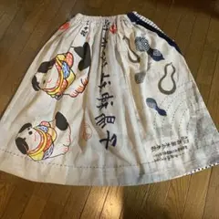 ごん様専用】柿渋染め+墨染め手ぬぐいスカート「料理の基本はさ・し