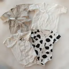 【美品・ 一部未使用】ベビー肌着4点セット 綿100 サイズ50-60