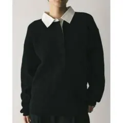 完売品】Camphor Wood シャツレイヤードドッキングラメニットトップ