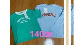 女の子長袖Tシャツ140㎝． 女の子半袖Tシャツ140㎝