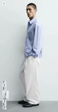 ZARA ボクシーフィットオックスフォードシャツのサムネイル