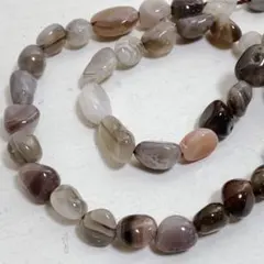 cR092/SALE！天然石◇ボツワナアゲート　タンブル1連