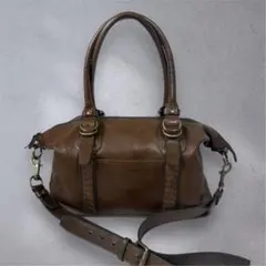y2k vintage leather Boston bag 2way tote