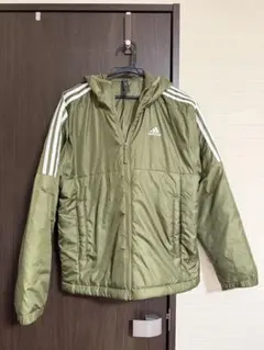 アディダス　フード付きブルゾン　ジャンバー　カーキ
