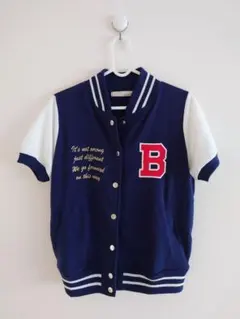 sahura bois キッズ スタジャン ネイビー