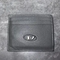 DIESEL グレー レザー カードケース