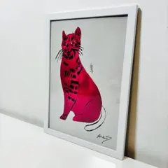 アンディ・ウォーホル、無題(猫)、希少画集画、美品、新品額付 Amazon.co.jp: アンディウォーホル ネコの絵 フレーム付き ポスター