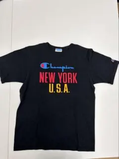 早い者勝ち Champion NEW YORK Tシャツ