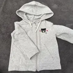 DOUBLE.B フード付きジップ　パーカー　 90サイズ グレー