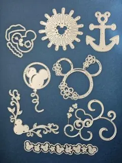 カッティングダイ　バルーン　サークル　飾りなど　8セット