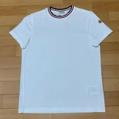 美品 MONCLER 刺繍 ワッペン Tシャツ ホワイト サイズ L 3S533 - メルカリ