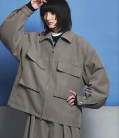 MAISON SPECIAL ガンクラブチェックアップジップブルゾンのサムネイル