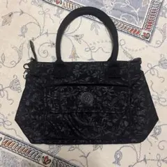 キプリング トートバッグ ショルダーバッグ 花柄 ブラック 黒