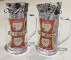 ちいかわ 黒ビア風ドリンク ジョッキカップ くりまんじゅう　シーサー2個セット