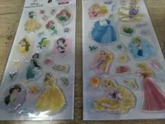 ☆新品☆ディズニープリンセス シール 2シートセット・エポキシラメシール