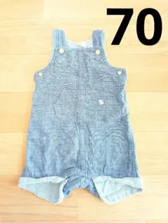 【used品　70サイズ】H&M　サロペット　ロンパース