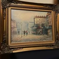佐伯与吉郎 原画 パリ 古い郊外 油彩画 油絵 風景画 F8号 - メルカリ