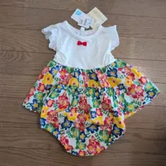 【新品未使用タグ付き】花柄セットアップ　ベビー　スカートセット 80