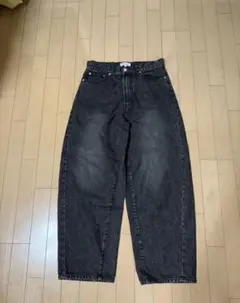 ブラックデニム ワイドレッグパンツ 値下げ交渉可能