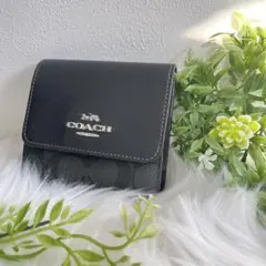 COACH コーチ シグネチャー 三つ折り サイフ 財布 ウォレット PVC