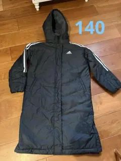 adidas フード付きロングコート サッカー　ベンチコート　裏起毛　防寒コート