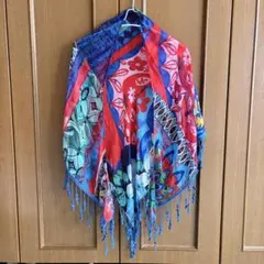 Desigual ストール ショール 三角形 フリンジ オリエンタル 花柄のサムネイル