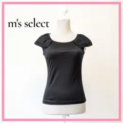 m's select フリルスリーブ 半袖カットソー ブラックのサムネイル