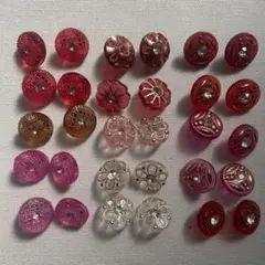 ⑩プラボタン クリアボタン 30個 まとめ売り 大量 多色装飾ボタンセット