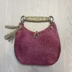 TOFF&LORDSTONE メタリックピンク かごバッグ タッセル付きのサムネイル
