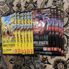 新品未開封未サーチ品 ワンピースカード 決戦の刻&神の島の冒険 各6