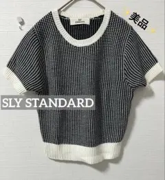 0066 ✨️美品✨️ SLY STANDARD ジャガード2WAYニットブラウス
