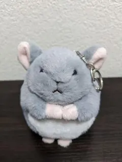チンチラぽちゃキーホルダー　チンチラ　ぬいぐるみ　Bleu Bleuet
