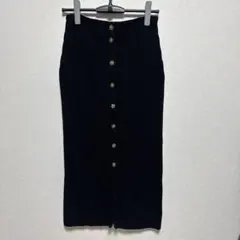 moussy マウジー リブ編み タイトスカート ブラック