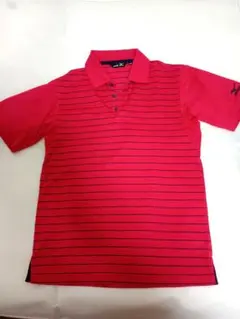 MIZUNO GOLF ポロシャツ レッド ボーダー Mのサムネイル