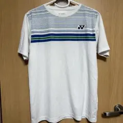 ヨネックス バドミントン シャツ ウェア ホワイト ストライプ