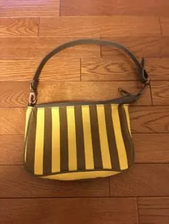 マークジェイコブス ミニバッグ　ストライプ　イエロー
