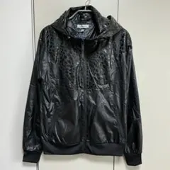 adidas Originals ナイロン ジャケット 黒 レオパード柄