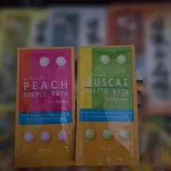 フルーツバブルバス ピーチ&マスカット 日本の名湯濁りタイプ6袋のサムネイル