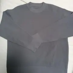 無印良品グレー 畔編み クルーネックセーター S-M