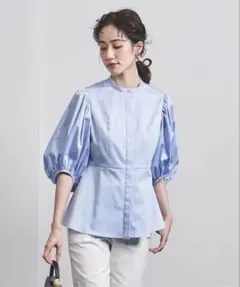 UNITED ARROWSバルーンスリーブ チュニックブラウス　七分袖