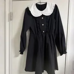Honey Cinnamonハニーシナモン パールボタンワンピース 黒 地雷のサムネイル