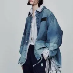 23AW✨ジエダ 2TONE DAMAGE OVER DENIM SHIRTのサムネイル